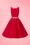 Collectif Clothing - Kitty Gingham Swing Dress Années 50 en Rouge Foncé 8