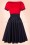 TopVintage Exclusive ~ 50s Darlene Swing Dress in Red and Navy