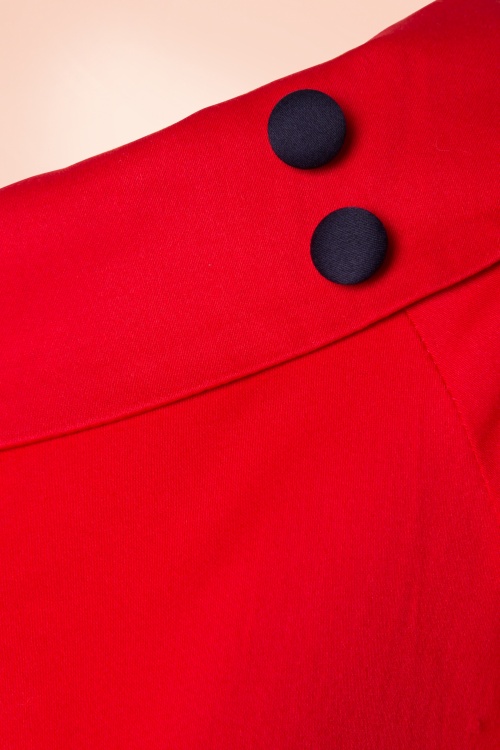 Dolly and Dotty - TopVintage Exclusive ~ 50s Darlene Swing Dress in Red and Navy 4