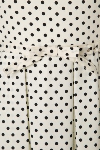 Fever - 50s Mary Dots Prom Dress in Ivory and Black 4