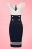 Steady Clothing - 50s Diva Set Sail Pencil Dress in Navy and White 2