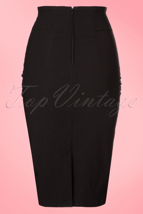 Steady Clothing - 50s Vivian Pencil Skirt in Black 4