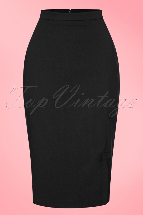Fever - 50s Ashcott Pencil Skirt in Black 2