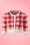 Collectif Clothing - 50s Lucy Gingham Cardigan in Red and Ivory 2