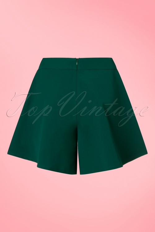 Vixen - 50s Mira Swing Shorts in Teal Green 4