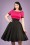 50s Darlene Swing Dress in Black and Hot Pink