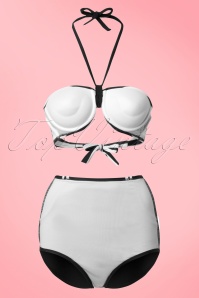 Belsira - 50s Joana Stripes Halter Bikini in Black and White 9