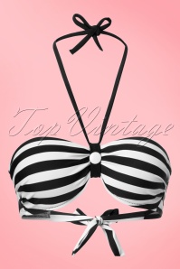 Belsira - 50s Joana Stripes Halter Bikini in Black and White 4