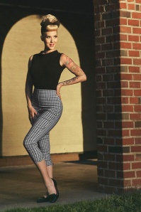 Bunny - 50s Judy Capri Pants in Black and White Gingham