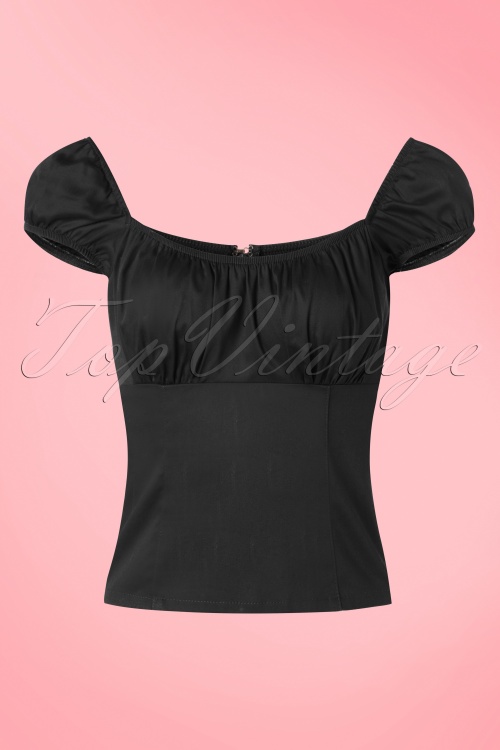 Steady Clothing - 50s Bonnie Top in Black 2