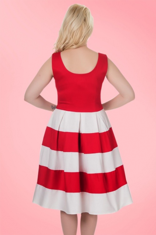 Dolly and Dotty - 50s Anna Dress in Red and White 7