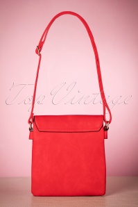 La Parisienne - 60s Francis Bow Shoulder Bag in Red 5