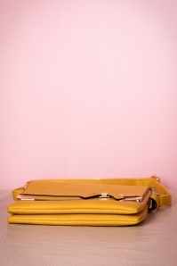 La Parisienne - 60s Francis Bow Shoulder Bag in Mustard 6