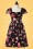 Dolly and Dotty - 50s Claudia Floral Swing Dress in Black 4