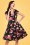 Dolly and Dotty - Claudia Floral Swing Dress Années 50 en Noir 3