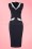 Miss Candyfloss - 50s Signe Lee Pencil Dress in Navy and White 2