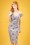 Collectif Clothing Dolores Origami Floral Pencil Dress Light Blue 20823 20161129 001W