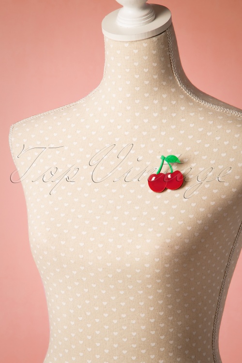 Collectif Clothing - 60s My Sweet Cherry Brooch 2