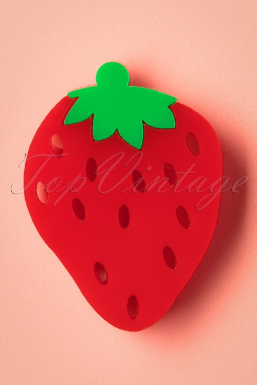 Collectif Clothing - My Sweet Strawberry Brooch Années 60