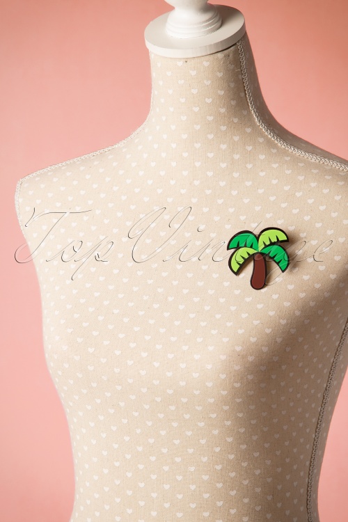 Collectif Clothing - 60s My Tropical Palm Tree Brooch 2