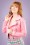 Collectif Clothing - Outlaw Bikerjacke in Bubblegum Pink