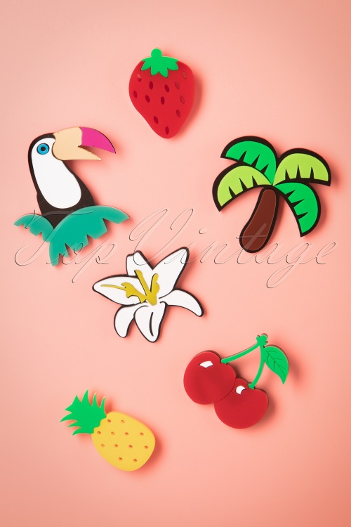 Collectif Clothing - My Tropical Palm Tree Brooch Années 60 4