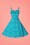 Aida Zak - 50s Simona Flamingo Swing Dress in Blue 6