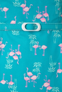 Aida Zak - Simona Flamingo Swing Dress Années 50 en Bleu 8