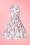 Lindy Bop - 50s Audrey Watercolour Bouquet Swing Dress in White 6