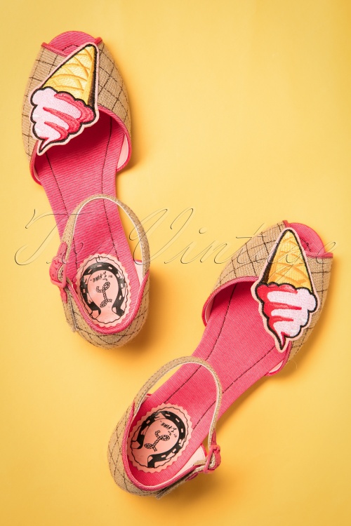 Miss L-Fire - 50s Cute Gelato Sandals in Pink 2