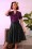 Daisy Dapper - TopVintage Exclusive ~ 50s Bonnie Bow Swing Skirt in Black 5