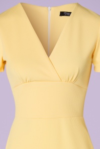 Vintage Chic for Topvintage - Robe Années 50 Peggy Waterfall Pencil Dress en Jaune 2