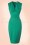 Daisy Dapper - Loretta Pencil Dress Années 50 en Vert De Mer 3