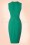 Daisy Dapper - Loretta Pencil Dress Années 50 en Vert De Mer 6