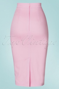 Vixen by Micheline Pitt - 50s Vixen Pencil Skirt in Baby Pink 8