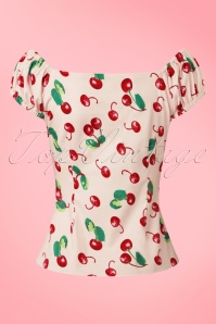 Collectif Clothing - Dolores Cherry Top in Pfirsich 4