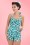 Collectif Clothing - 50s Kimmy Atomic Harlequin Playsuit in Blue and Jade 2