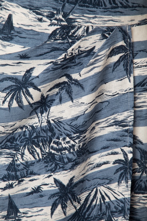 Collectif Clothing - Kala Mahiki sarongrok in blauw 3
