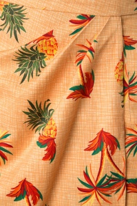 Collectif Clothing - 50s Kala Pineapple and Palm Sarong Skirt in Orange 4