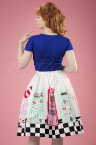 Unique Vintage - 50s Candy Shop Swing Skirt in Multi 9
