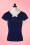 Fever - 50s Holywell Top in Navy 2