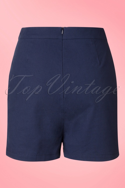 Collectif Clothing - Talis korte broek in marineblauw 4