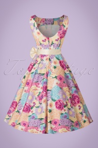 Collectif Clothing - 50s Margaret English Garden Swing Dress in Multi 7