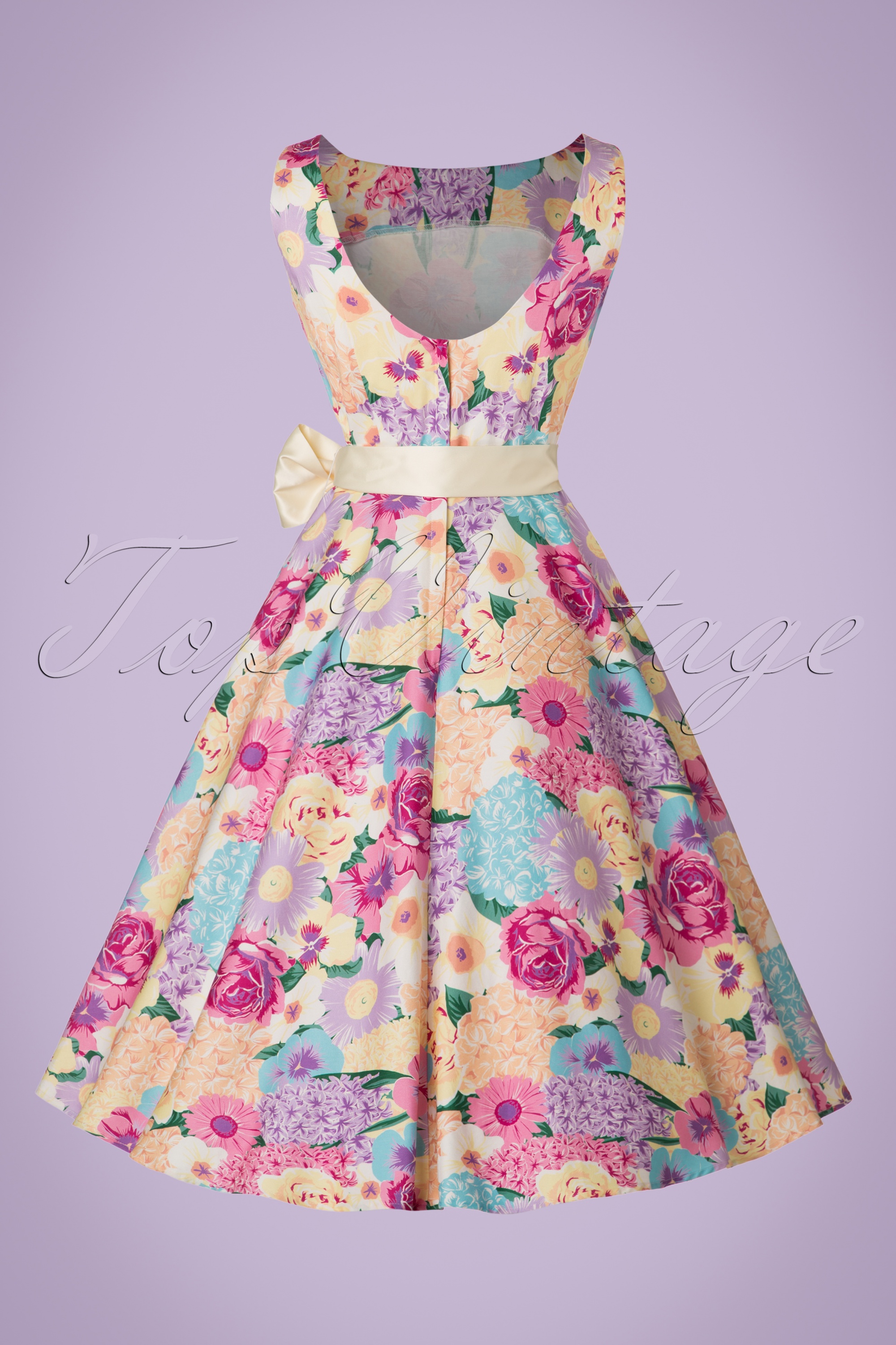 Collectif Clothing - Margaret English Garden swingjurk in multi 7