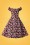 Collectif Clothing - Dolores Peony Floral Doll Dress Années 50 en Noir 3