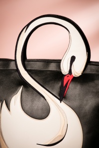 Banned Retro - Lovely Swan Bag Années 50 en Noir 3