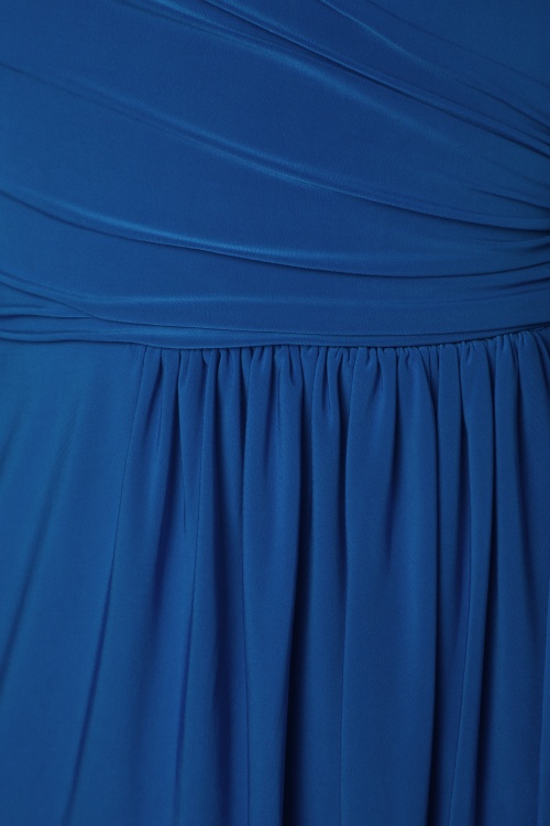 Vintage Chic for Topvintage - Layla Cross Over Pencil Dress Années 50 en Bleu Roi 7