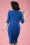 Vintage Chic for Topvintage - Layla Cross Over Pencil Dress Années 50 en Bleu Roi 4