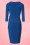 Vintage Chic for Topvintage - Layla Cross Over Pencil Dress Années 50 en Bleu Roi 6