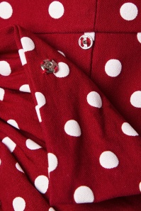 Stop Staring! - 50s Love Polkadot Bow Pencil Dress in Red 8